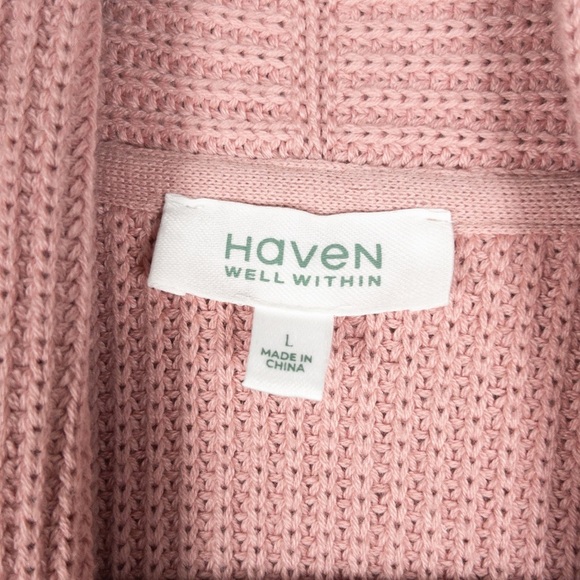 Haven Well Within Blush Pink Sweater Cardigan - Picture 5 of 9